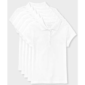 Girls Uniform Soft Stretch Pique Polo 5-Pack